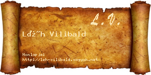 Léh Vilibald névjegykártya